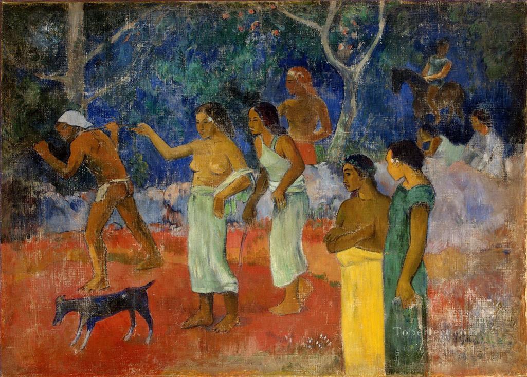 Escenas de la vida tahitiana Postimpresionismo Primitivismo Paul Gauguin Pintura al óleo